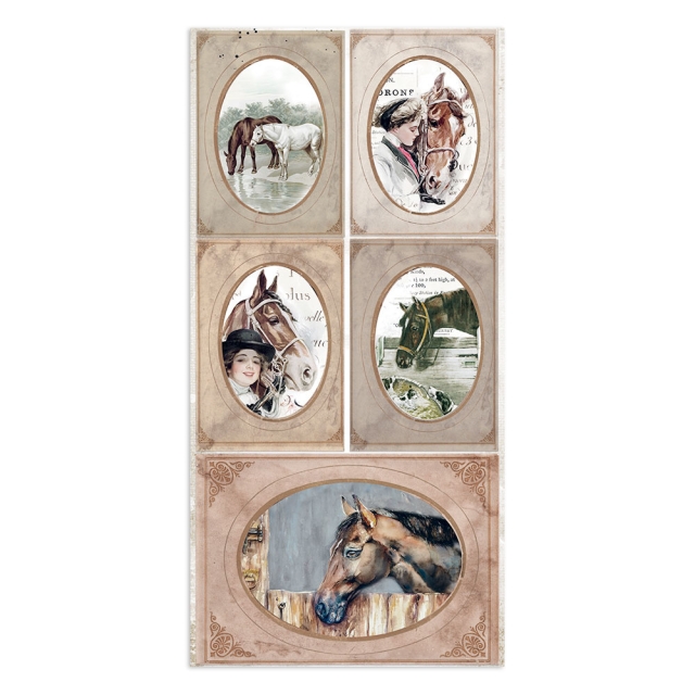 Stamperia Collectables 10 sheets Romantic Horses