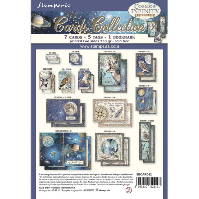 Stamperia Cards Collection Cosmos Infinity