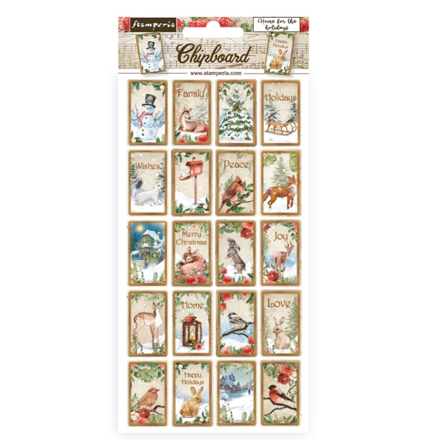 Stamperia Chipboard 15 x 30 cm Romantic Home for the Holidays