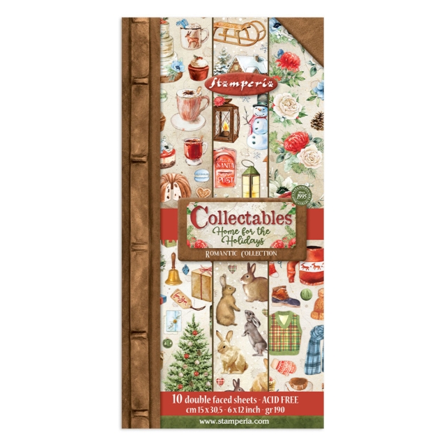 Stamperia Collectables 10 sheets Romantic Home for the Holidays