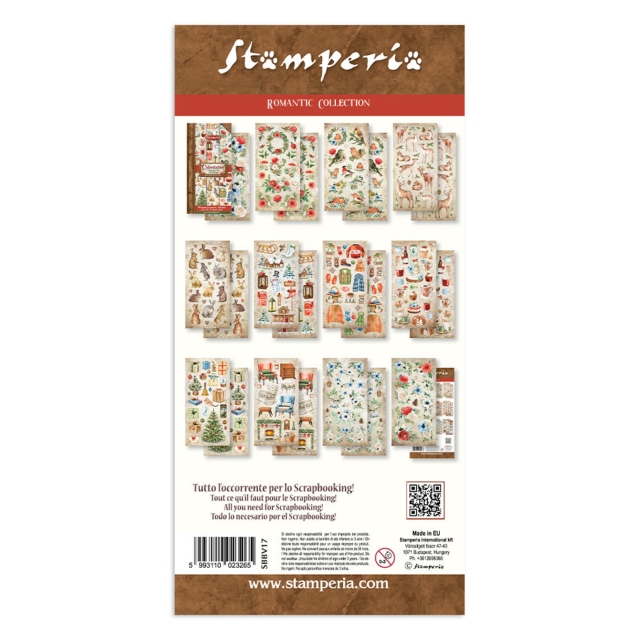 Stamperia Collectables 10 sheets Romantic Home for the Holidays