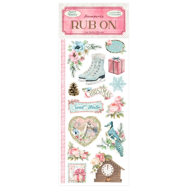 Stamperia Rub-on 10,16 x 21,6 cm Sweet Winter