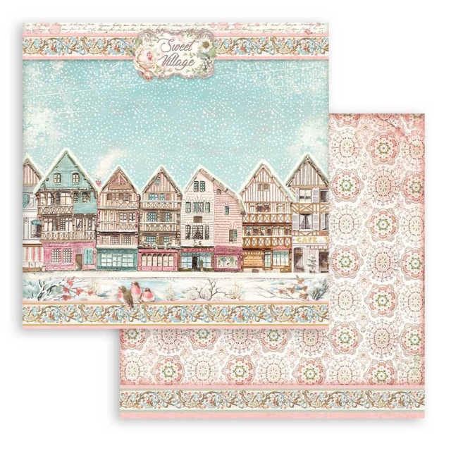 Stamperia Extra Small Pad 6 x 6 Inch mit 10 doppelseitig bedruckten Papieren Sweet Winter