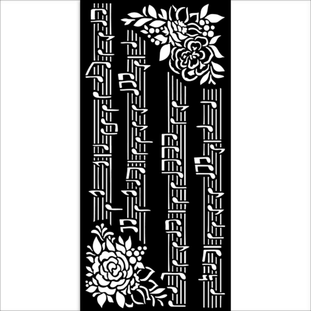 Stamperia Thick Stencil 12 x 25 cm Christmas Music