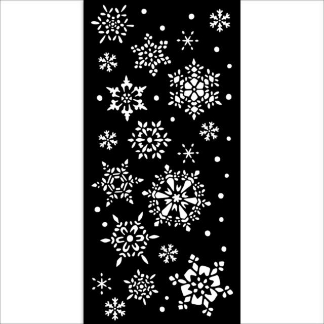 Stamperia Thick Stencil 12 x 25 cm Christmas Snowflakes