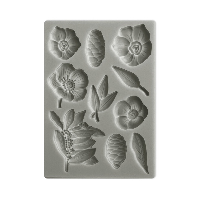 Stamperia Mixed Media Silicone Mould Silikon Form A6 Pinecones