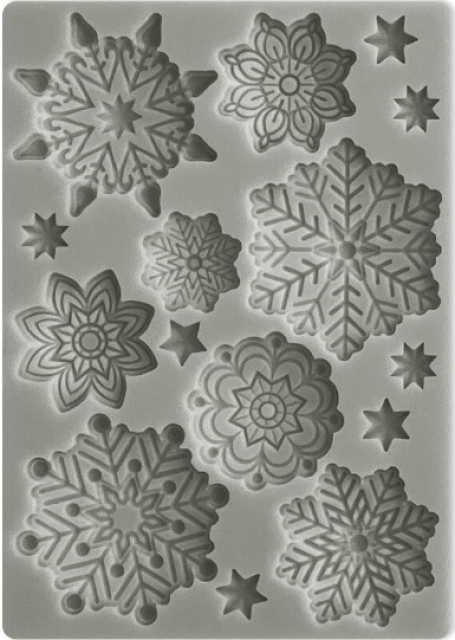 Stamperia Mixed Media Silicone Mould Silikon Form A6 Snowflakes