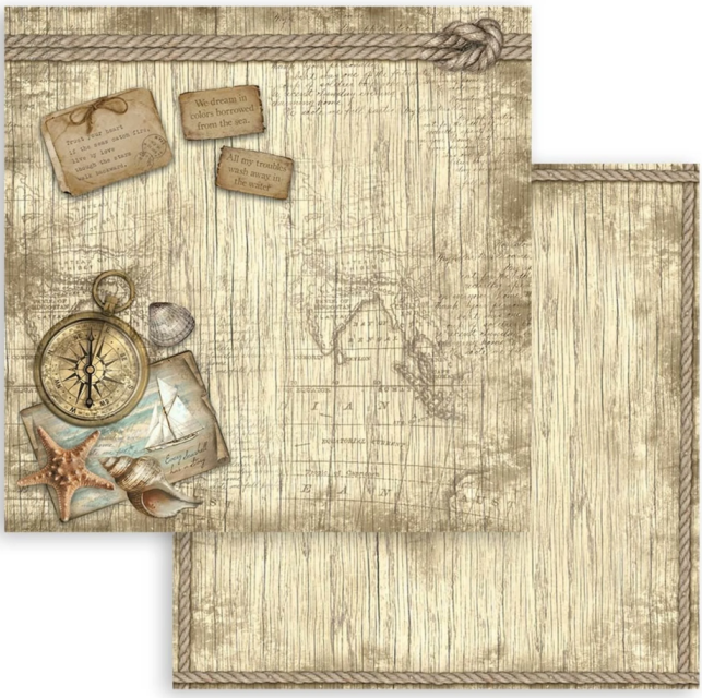 Stamperia 8 x 8 Inch Paper Pack Sea Land