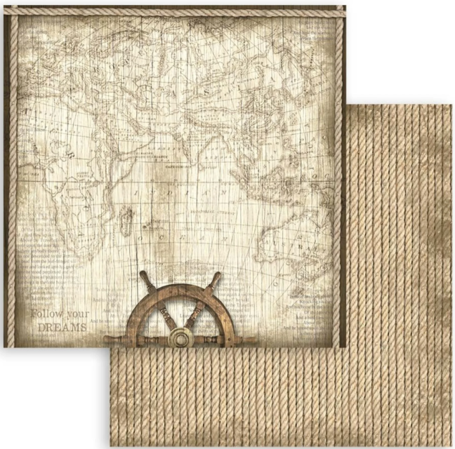 Stamperia 8 x 8 Inch Paper Pack Sea Land