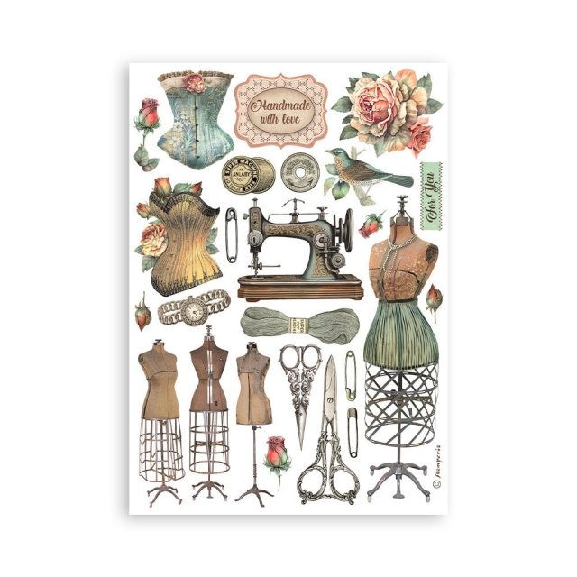 Stamperia Washi Pad A5 Brocante Antiques