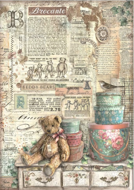 Stamperia A4 Reispapier Rice Paper Selection Brocante Antiques