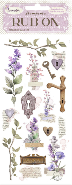Stamperia Rubbelbilder Rub-on Lavender Keys