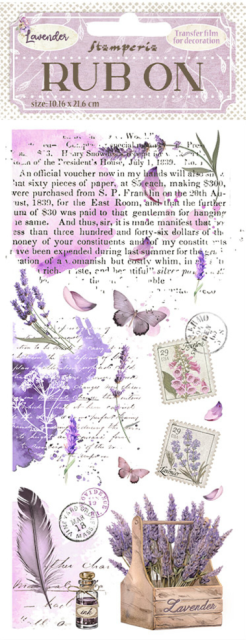 Stamperia Rubbelbilder Rub-on Lavender Stamps