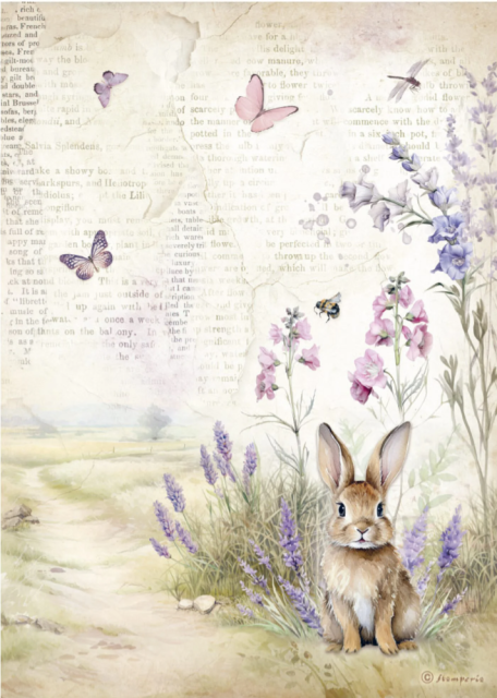 Stamperia A4 Rice Paper Selection Lavender