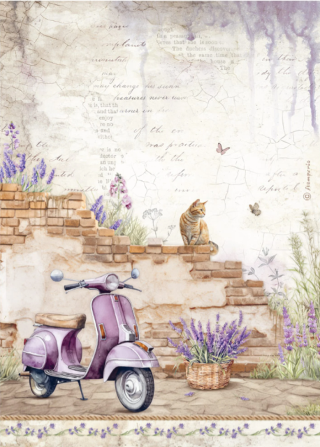 Stamperia A4 Rice Paper Selection Lavender