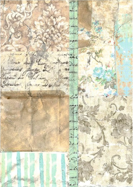 Stamperia Rice Paper Reis Papier A6 Set mit 8 Stück Backgrounds Wonderland