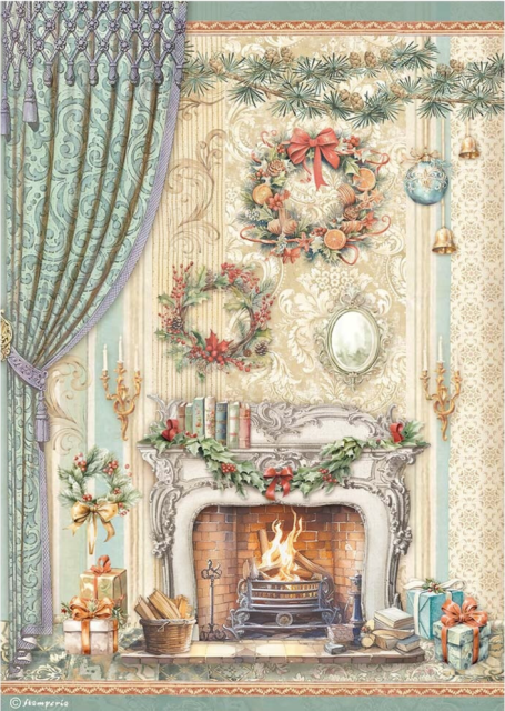 Stamperia A4 Rice Paper Reispapier The Nutcracker Chimney