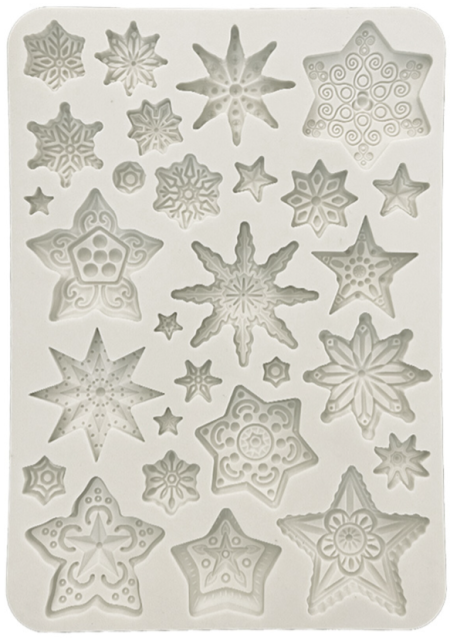 Stamperia Silikon Mould A5 Gear up for Christmas Stars