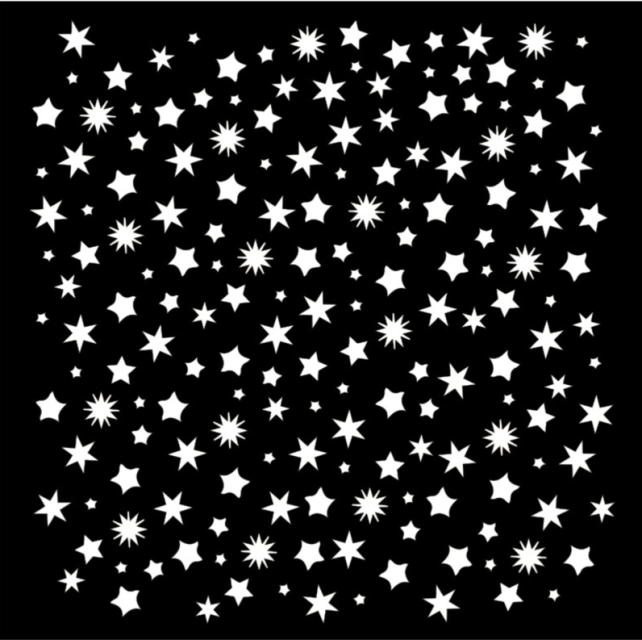Stamperia Thick Stencil Schablone 18 x 18 cm Classic Christmas Stars Pattern