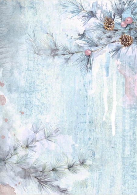 Stamperia Rice Paper Reis Papier A6 Set mit 8 Stück Backgrounds Create Happiness Dewdrops