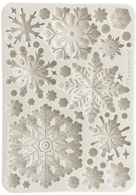 Stamperia Silikon Mould A5 Create Happiness Dewdrops Snowflakes
