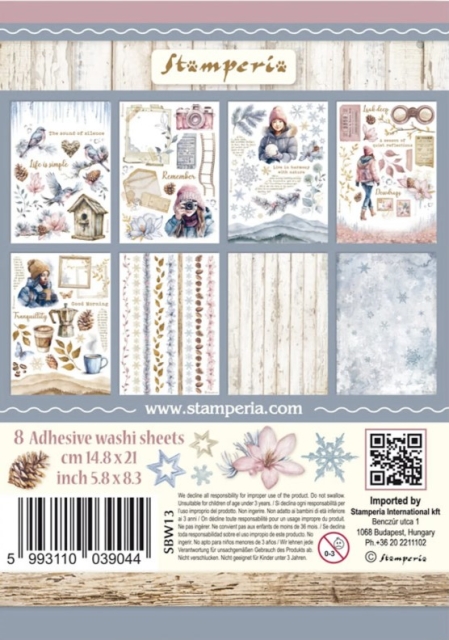 Stamperia Washi Pad 8 Sheets A5 Create Happiness Dewdrops