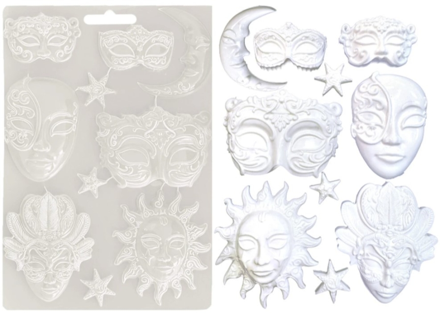 Stamperia Soft Mould A4 Masquerade Masks
