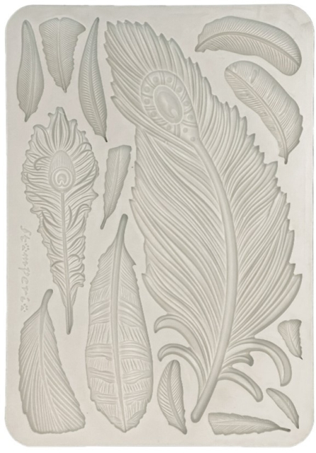 Stamperia A5 Silicon Mould Masquerade Feathers