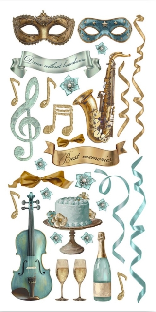 Stamperia 6 x 12 Inch Paper Cut-outs Double Face Masquerade