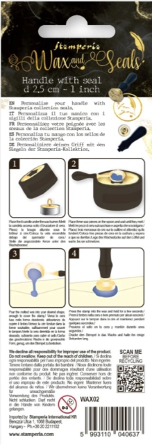 Stamperia Handle with Seals diam 2,5 cm For You