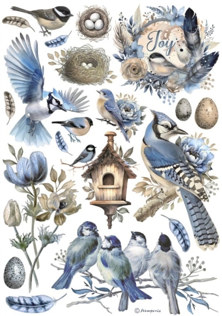 Stamperia A4 Reispapier Rice Paper Birds