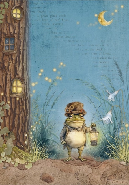 Stamperia A4 Reispapier Rice Paper Hidden Grove Mr. Frog