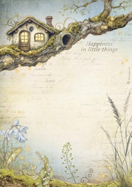 Stamperia A4 Reispapier Rice Paper Hidden Grove Treehouse
