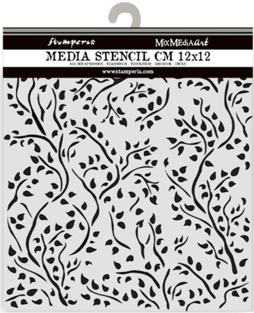 Stamperia Thick Stencil Schablone 12 x 12 cm House of Roses Branch Pattern