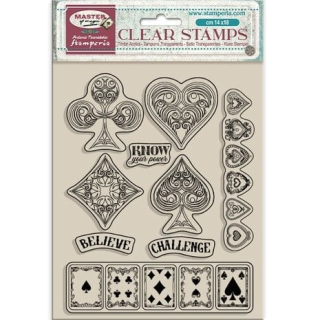 Stamperia Acrylic Stamp 14 x 18 cm Master of Magic Playing Cards