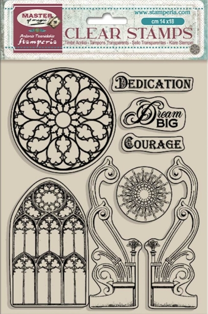 Stamperia Acrylic Stamp 14 x 18 cm Master of Magic Gothic Elements