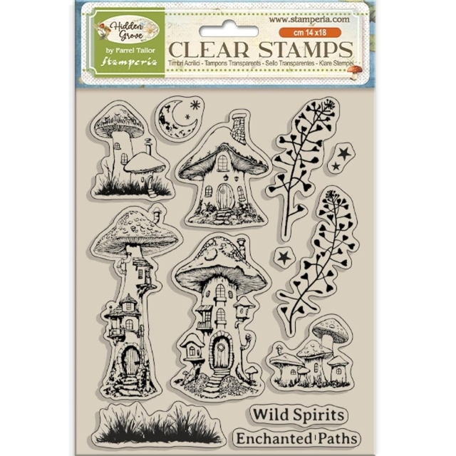 Stamperia Acrylic Stamp 14 x 18 cm Hidden Grove Mushrooms