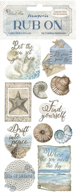 Stamperia Rub-On 10,16 x 21,6 cm Silent Sea Shells