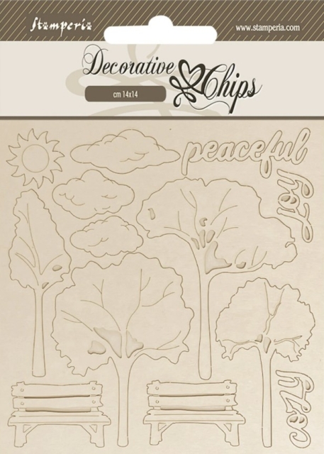 Stamperia Assortment Village: 4 Crafty Shapes and 2 Decorative Chips