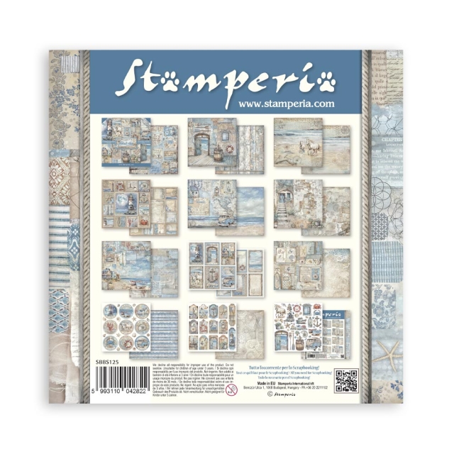 Stamperia 8 x 8 Inch Paper Pad Silent Sea