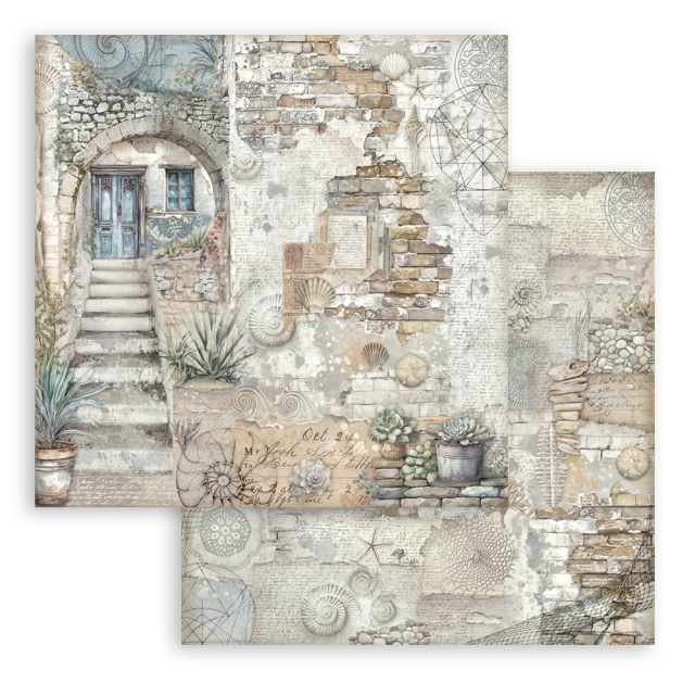 Stamperia 8 x 8 Inch Paper Pad Silent Sea