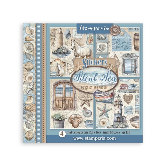 Stamperia Sticker 165 mm x 165 4 Sheets Silent Sea