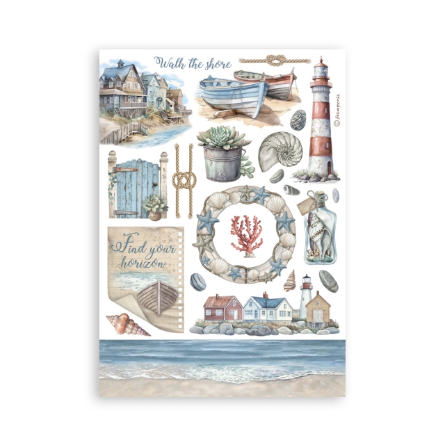 Stamperia Washi Pad 8 Sheets A5 Silent Sea