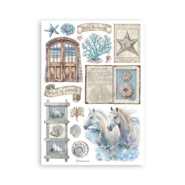 Stamperia Washi Pad 8 Sheets A5 Silent Sea
