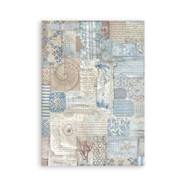 Stamperia Washi Pad 8 Sheets A5 Silent Sea