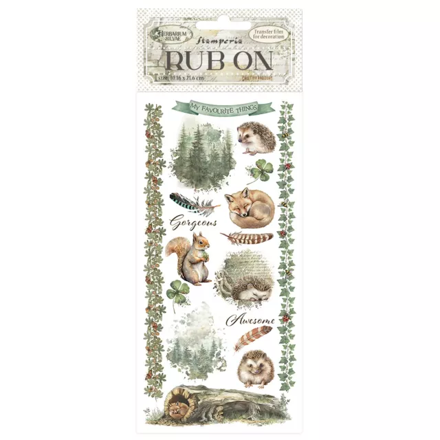 Stamperia Rub-On 10,16 x 21,6 cm Herbarium Silvae Forest
