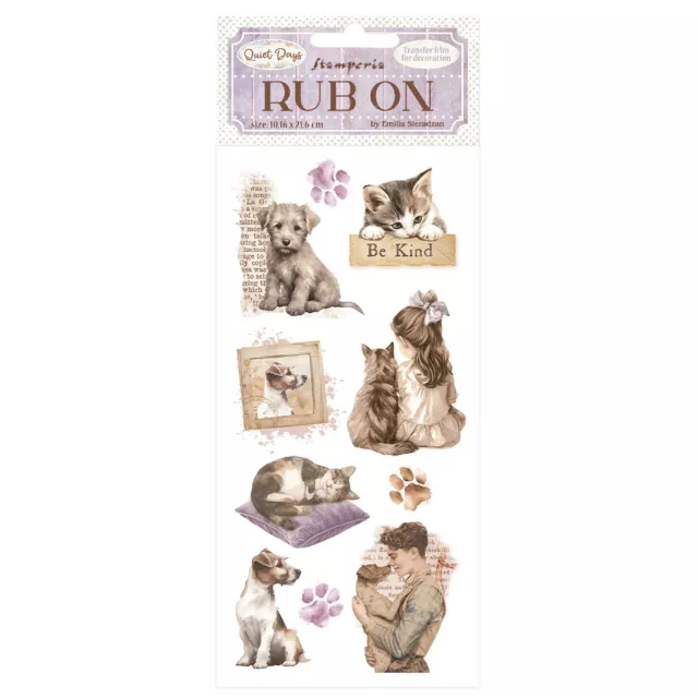 Stamperia Rub-On 10,16 x 21,6 cm Quiet Days Dogs and Cats