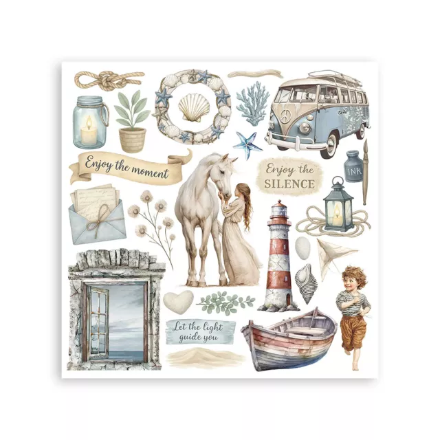 Stamperia Rub-On 10,16 x 21,6 cm Assortment Silent Sea