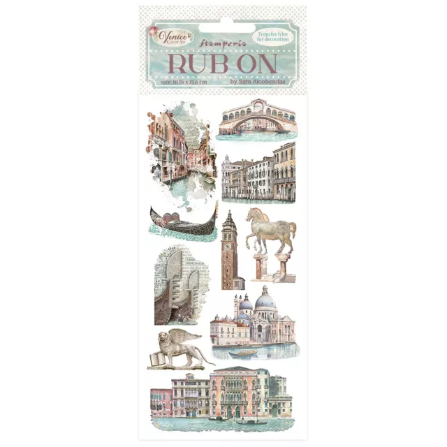Stamperia Rub-On 10,16 x 21,6 cm Venice City of Art Monuments