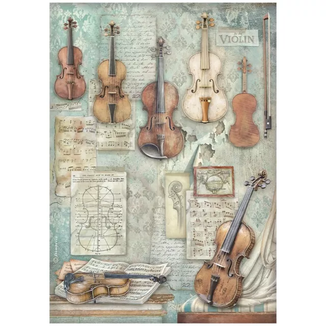 Stamperia Printed 6 Rice Paper A4 Selection for Art and Craft Reis Papier Symphony